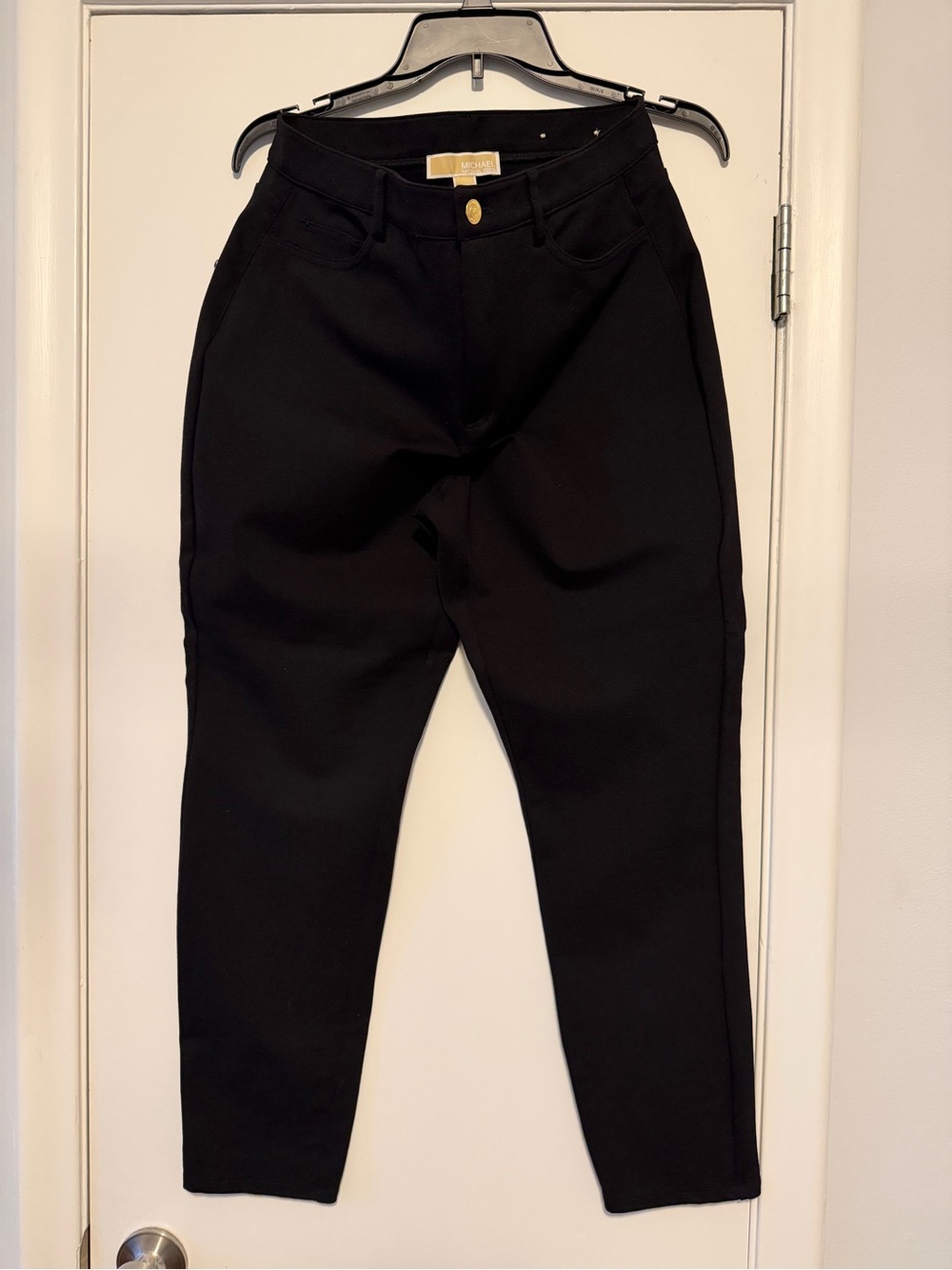 Michael Kors Black Pants with Gold Logo Accent